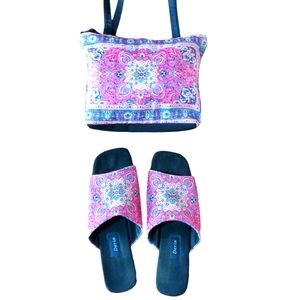 Derrin International Sandals with Matching Purse